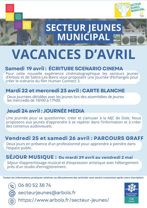 affiche vacances avril